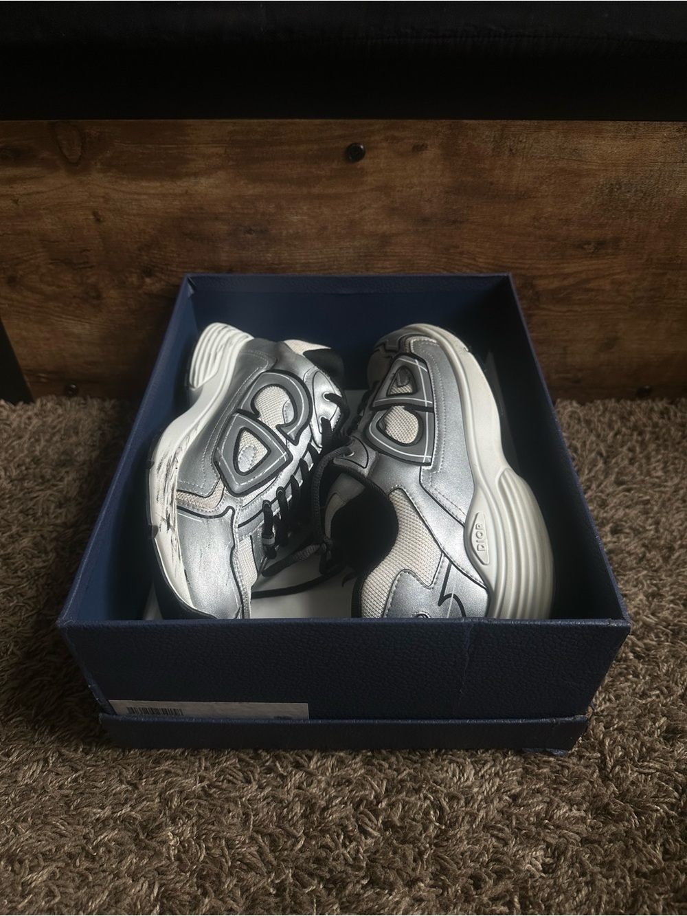 Dior B30 silver trainers